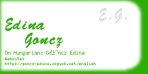 edina goncz business card